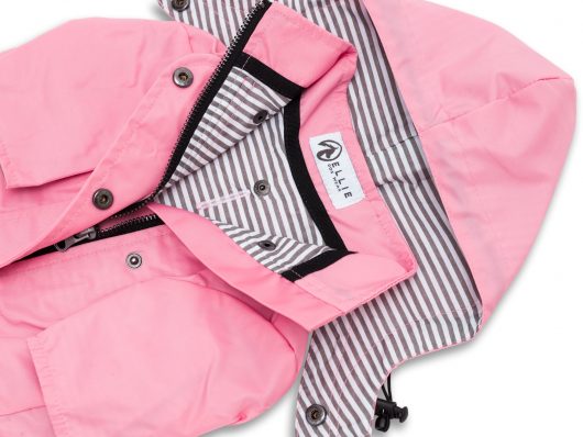 Ellie Dog Wear Light Pink Raincoat Detailed