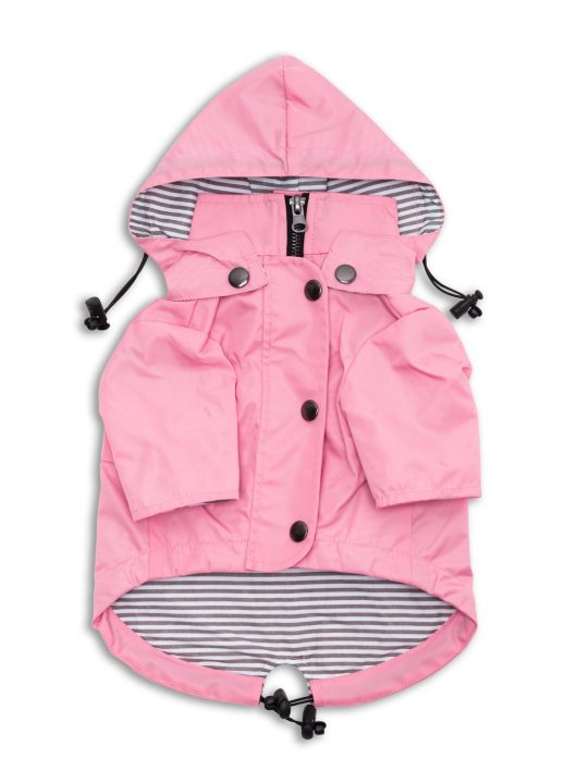 Ellie Dog Wear Light Pink Raincoat Front